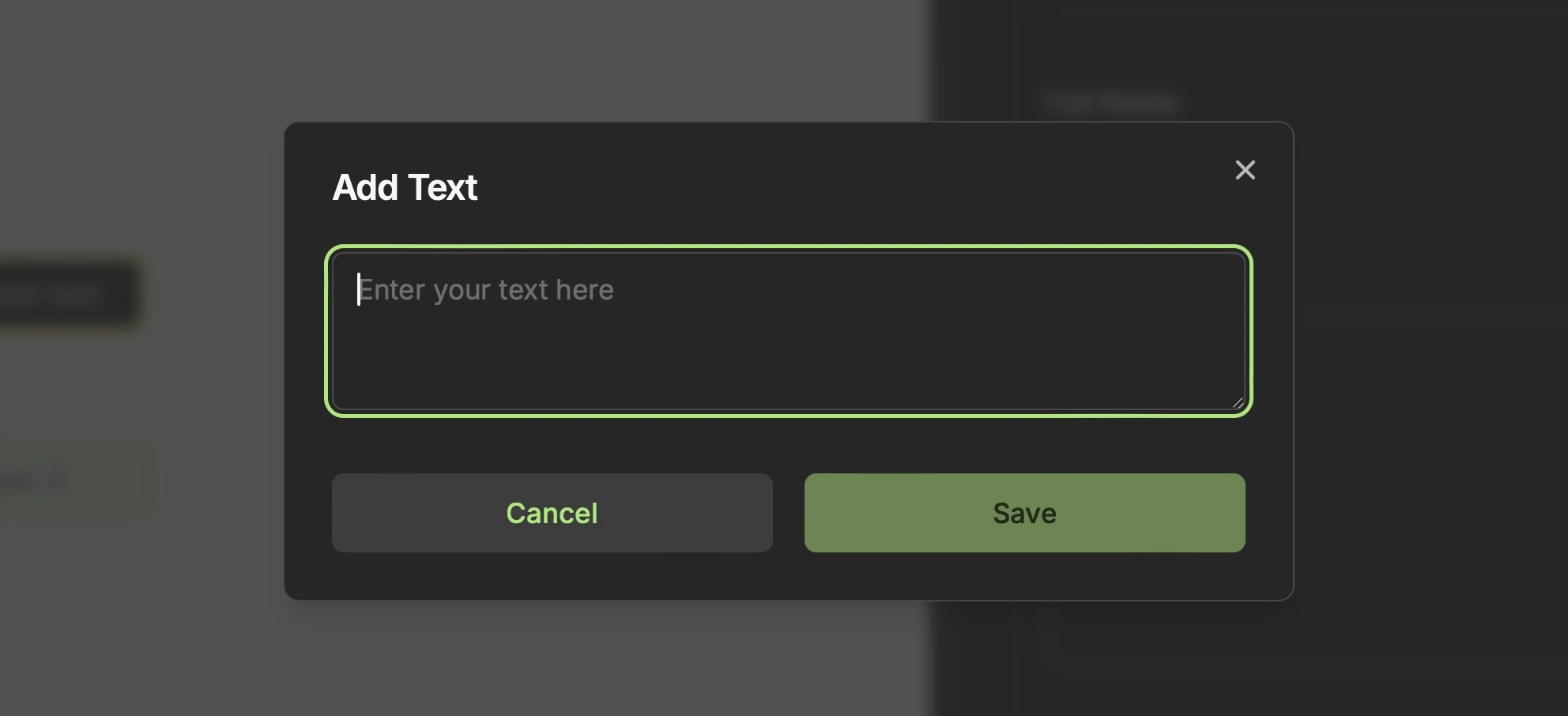 The first text field input